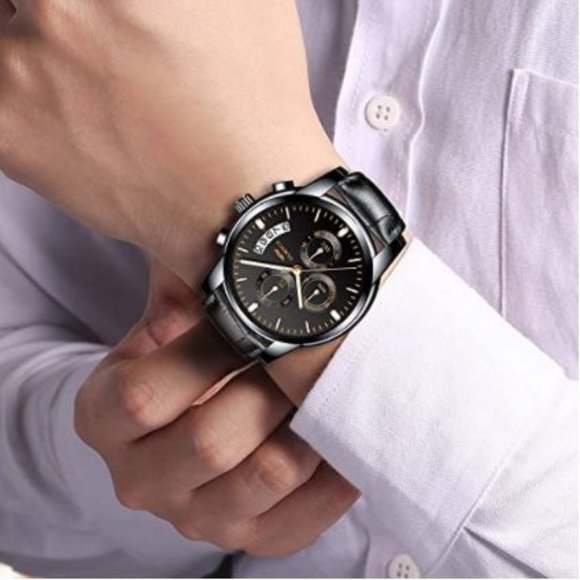 High Quality Leather Men's Chronograph Watch - Picture 4 of 7